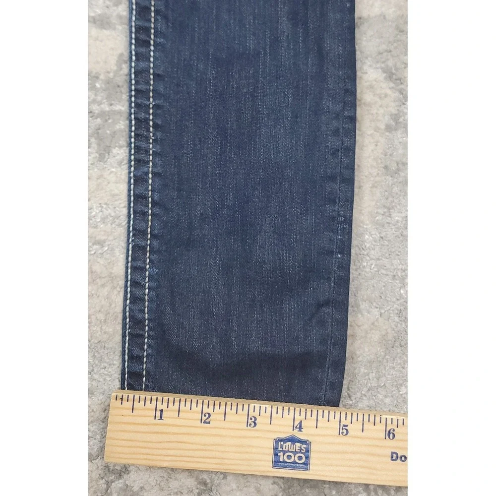 BKE Denim Sabrina Stretch Women's Blue Skinny Stitching Jeans Size 26R 31x31.5" - Picture 2 of 8